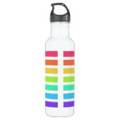 Helderregenboogstrepen Waterfles (Achterkant)