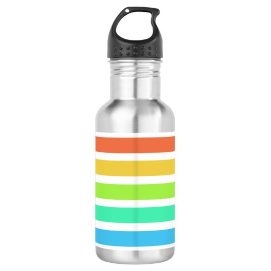 Helderregenboogstrepen Waterfles (Voorkant)
