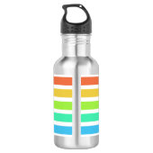 Helderregenboogstrepen Waterfles (Achterkant)