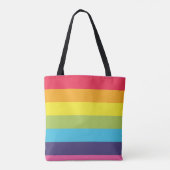Helderregenboogstripe Initiaal Naam Tas (Achterkant)