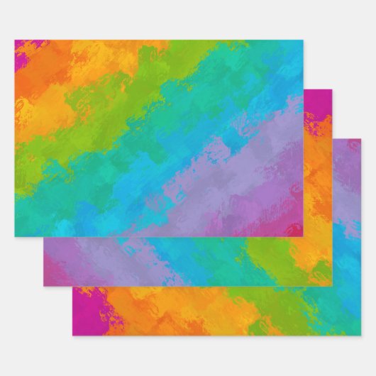 Helderregenboogverlooppapier Inpakpapier Vel (Set)
