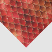 Helderrode drakenschalen tissuepapier (Detail)