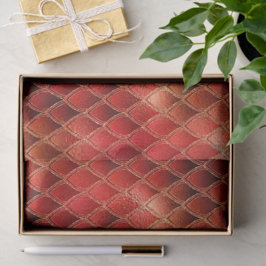 Helderrode drakenschalen tissuepapier (Geschenk)