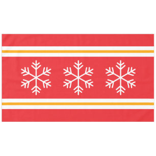 Helderrode drievoudige witte Scandinavische sneeuw Tafelkleed