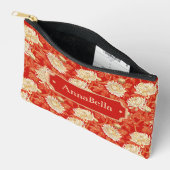 Helderrode en Crème Chrysanthemum Etui (Open)