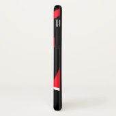 Helderrode en zwarte Zebra Stripe telefoondraagtas Case-Mate iPhone Case (Achterkant/links)