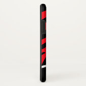 Helderrode en zwarte Zebra Stripe telefoondraagtas Case-Mate iPhone Case (Achterkant / rechts)