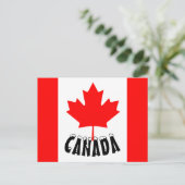 Helderrode esdoornblad Canada-vlag Briefkaart (Staand voorkant)