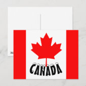 Helderrode esdoornblad Canada-vlag Briefkaart (Voorkant / Achterkant)