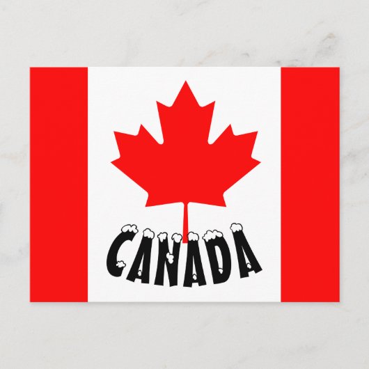 Helderrode esdoornblad Canada-vlag Briefkaart (Voorkant)