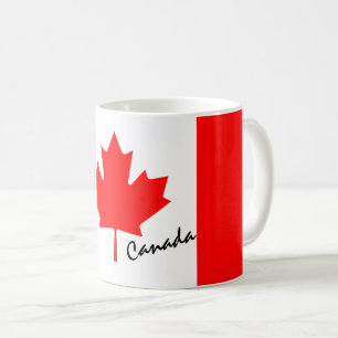 Helderrode esdoornblad Canada-vlag Koffiemok