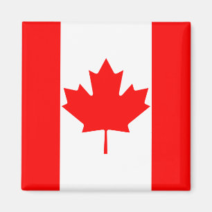 Helderrode esdoornblad Canada-vlag Magneet