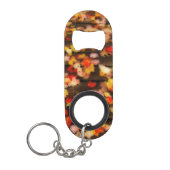 Helderrode gele herfstleien mini flessenopener (Voorkant)