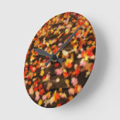 Helderrode gele herfstleien ronde klok (Hoek)
