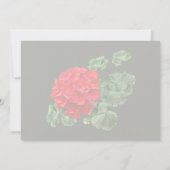 Helderrode Geranium Kaart (Achterkant)