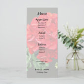 Helderrode Geranium Menu (Staand voorkant)