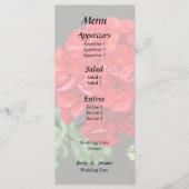 Helderrode Geranium Menu (Voorkant)