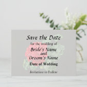 Helderrode Geranium Save The Date (Staand voorkant)