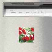 Helderrode Geraniums Tuin Gift Magnet (Insitu (Vaatwasser))
