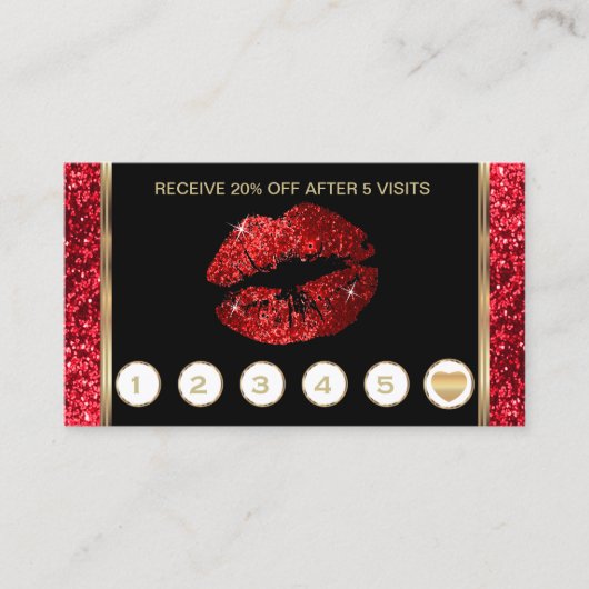 Helderrode glitter Lips Loyalty (Voorkant)