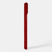 Helderrode glittertextuur iPhone hoesje (Rechterkant)