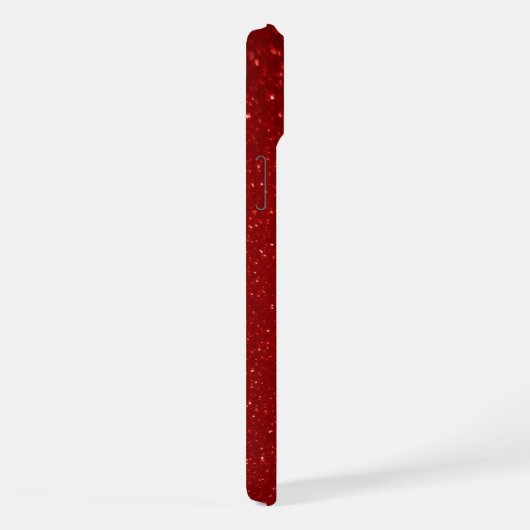 Helderrode glittertextuur iPhone hoesje (Rechterkant)