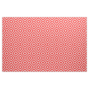 Helderrode Ikat Diamond Squares Mozaïek Art Patter Stof