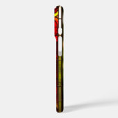 Helderrode kersen en groene bladeren Case-Mate iPhone case (Achterkant / Links)