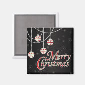 Helderrode kerst magneet (Voorkant / Achterkant)