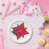 Helderrode kerstfeestjes Borden papier Papieren Bordje (Feest)