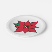 Helderrode kerstfeestjes Borden papier Papieren Bordje (Gekanteld)