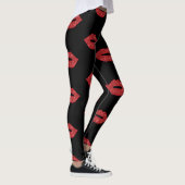 Helderrode lips Glitter Kisses Elegant Feminine Leggings (Rechts)