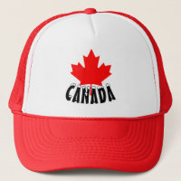 Helderrode Maple Leaf Canada Snow Capped Text