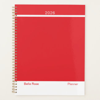 Helderrode minimalistisch planner