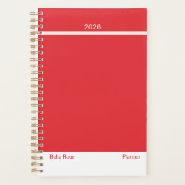 Helderrode minimalistische planner