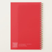 Helderrode minimalistische planner (Achterkant)