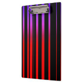 Helderrode Paarse en zwarte strepen Klembord (Links)