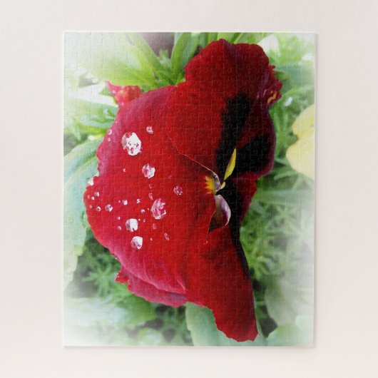 Helderrode pansie legpuzzel (Verticaal)