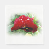 Helderrode pansie servet (Voorkant)