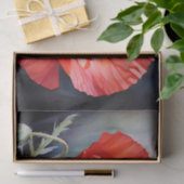 Helderrode papaver met donker centrum tissuepapier (Geschenk)