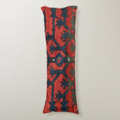 Helderrode Perzische III geometrische vormen  Lichaamskussen (Voorkant Verticaal)