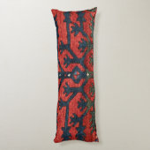 Helderrode Perzische III geometrische vormen  Lichaamskussen (Achterkant (Verticaal))