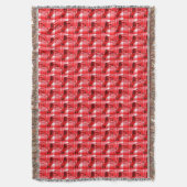 Helderrode plaid eland gooien deken (Voorkant Verticaal)
