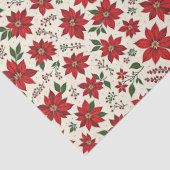 Helderrode Poinsettia's Tissuepapier (Detail)