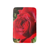 Helderrode rode rozenbloem mooie Floral Badmat (Voorkant Verticaal)