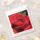 Helderrode rode rozenbloem mooie Floral Bedankzakje (Geknipt)