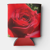 Helderrode rode rozenbloem mooie Floral Blikjeskoeler (Voorkant)