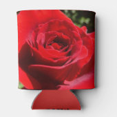 Helderrode rode rozenbloem mooie Floral Blikjeskoeler (Achterkant)