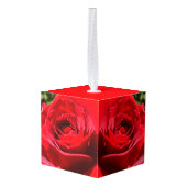 Helderrode rode rozenbloem mooie Floral Decoratie (Achter hoekig)