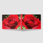 Helderrode rode rozenbloem mooie Floral Gastenboek (Volledig)